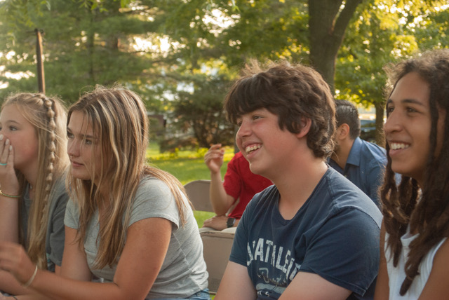 teens smiling and laughing